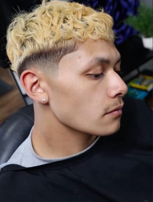 Blonde Curly Fade